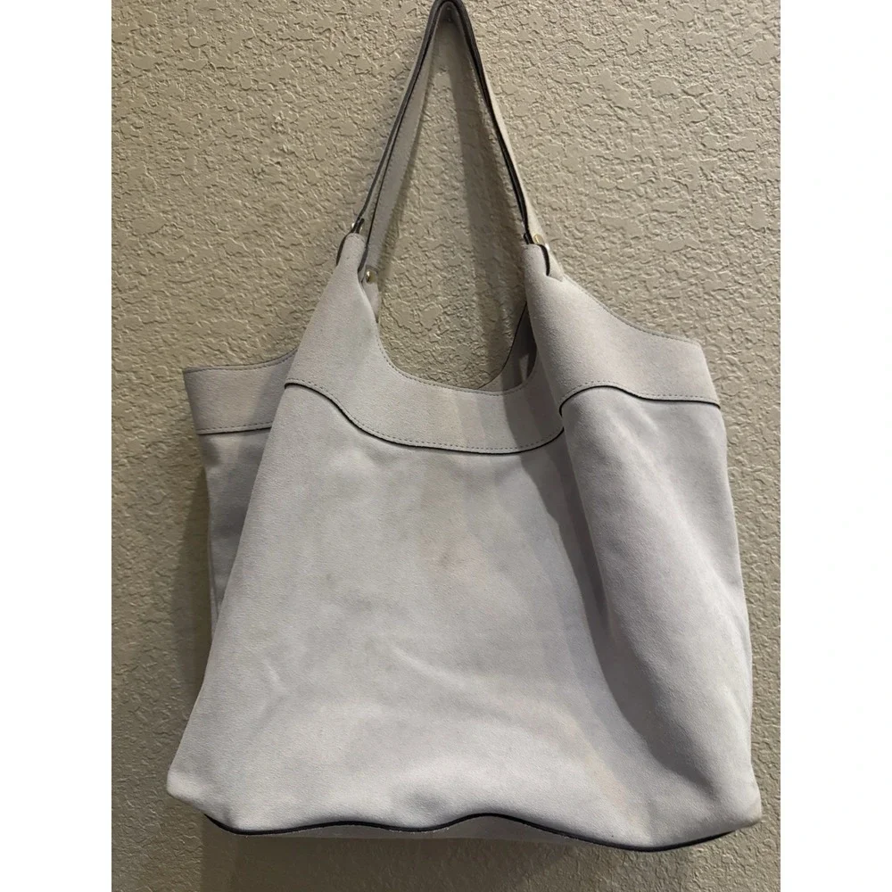 Anna Paola Cream Suede Hobo Bag Luce